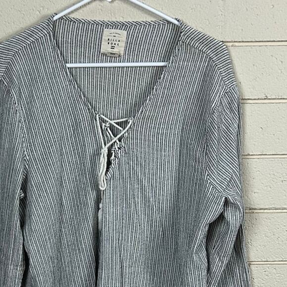 Billabong Black Striped Cover Up size XL - Picture 7 of 8